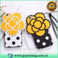 Mobile phones accessories beautiful flower design 3d silicon case for iphone 6s camelia plant back cover case